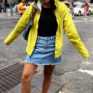 Yellow North Face Rain jacket